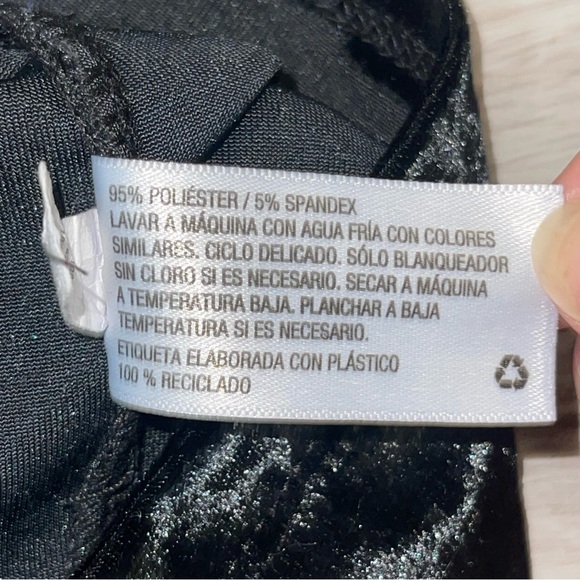 Velvet Crop Top Spaghetti Strap S Sexy Whimsigoth Baddie Mob Wife Y2K Grunge - Picture 5 of 5